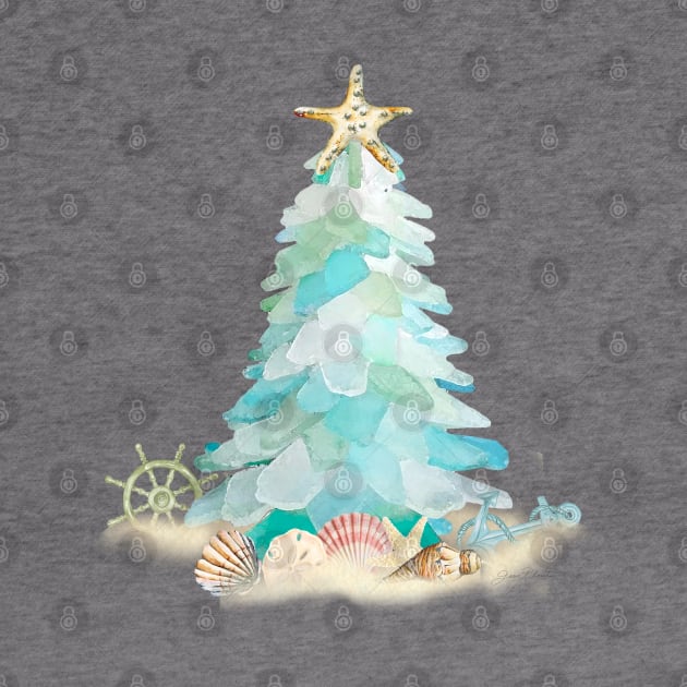 Coastal Seaglass Christmas Tree by Jean Plout Designs